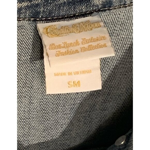 RARE BoxLunch Exclusive x Pretty Guardian Sailor Moon Denim Jacket Size SM - Picture 9 of 13